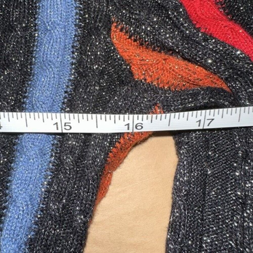 & Other Stories Sz L Belted Striped Metallic Knit Sweater Multicolor - Picture 7 of 8